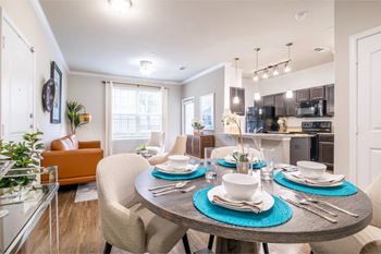 spacious dining room and living room at Retreat at Magnolia